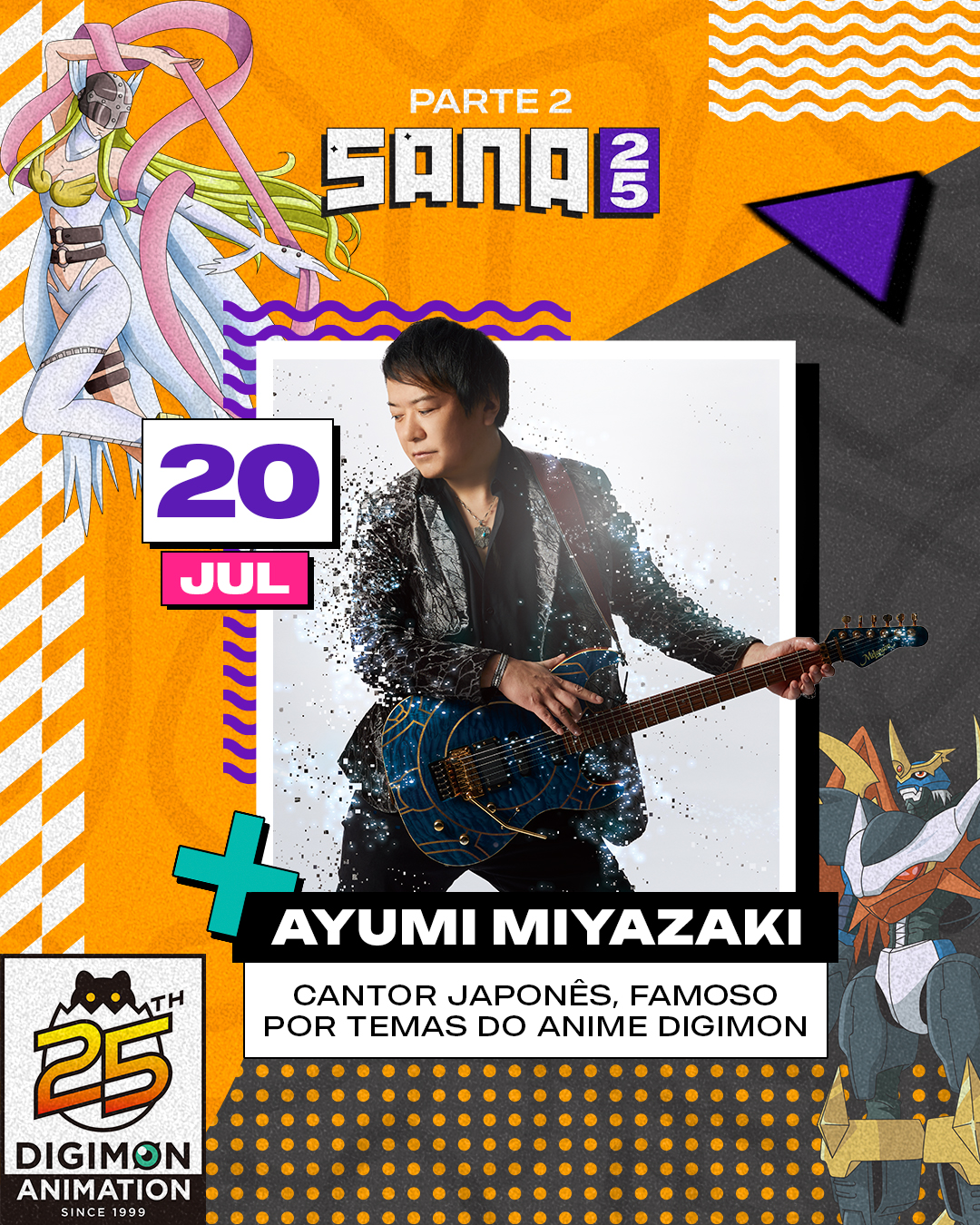 Ayumi Miyazaki confirmado no Sana 2025 Parte 2: Prepare-se para reviver a emoção do Digimundo ao vivo!